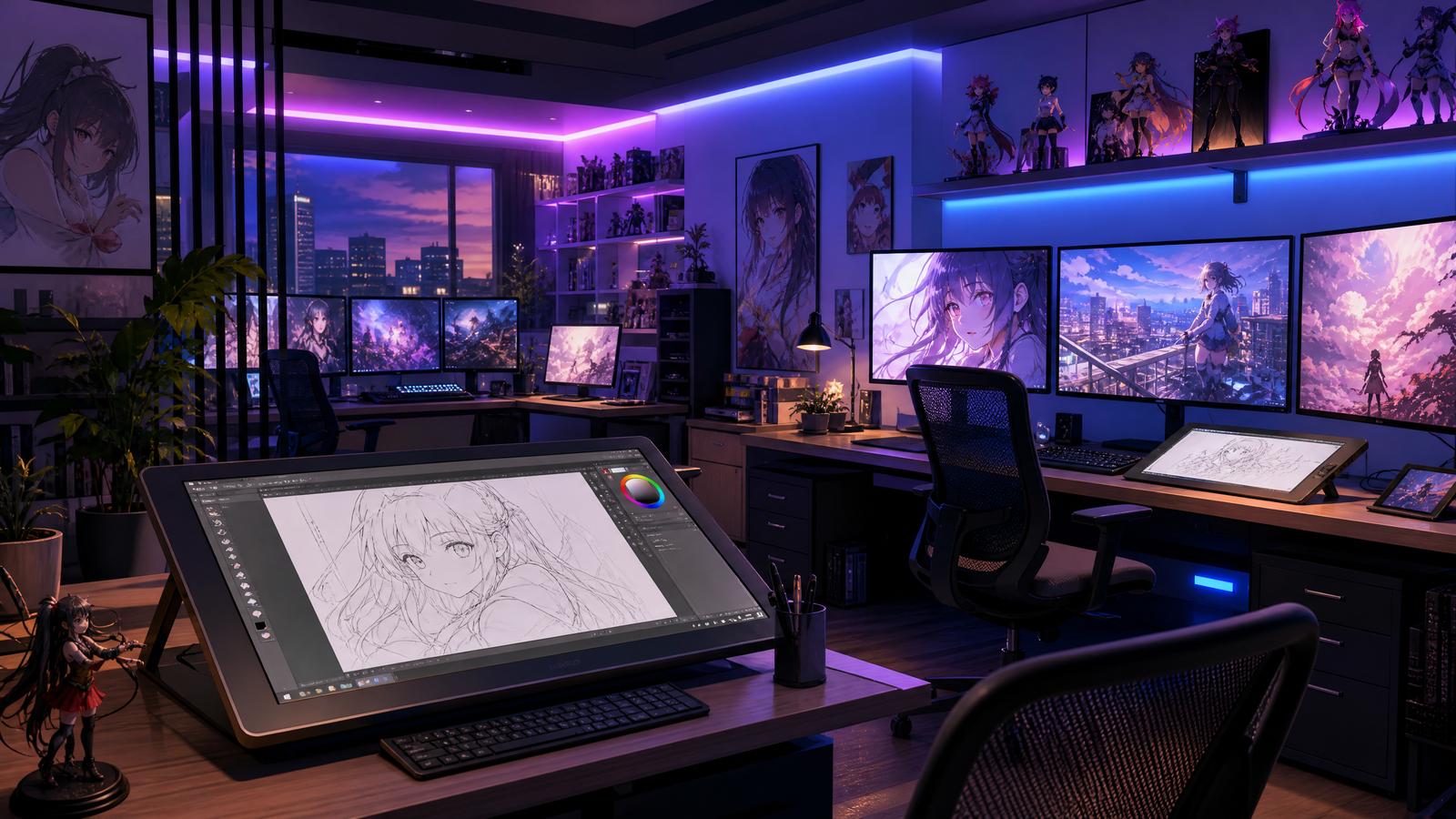 重口动漫制作工作室实景